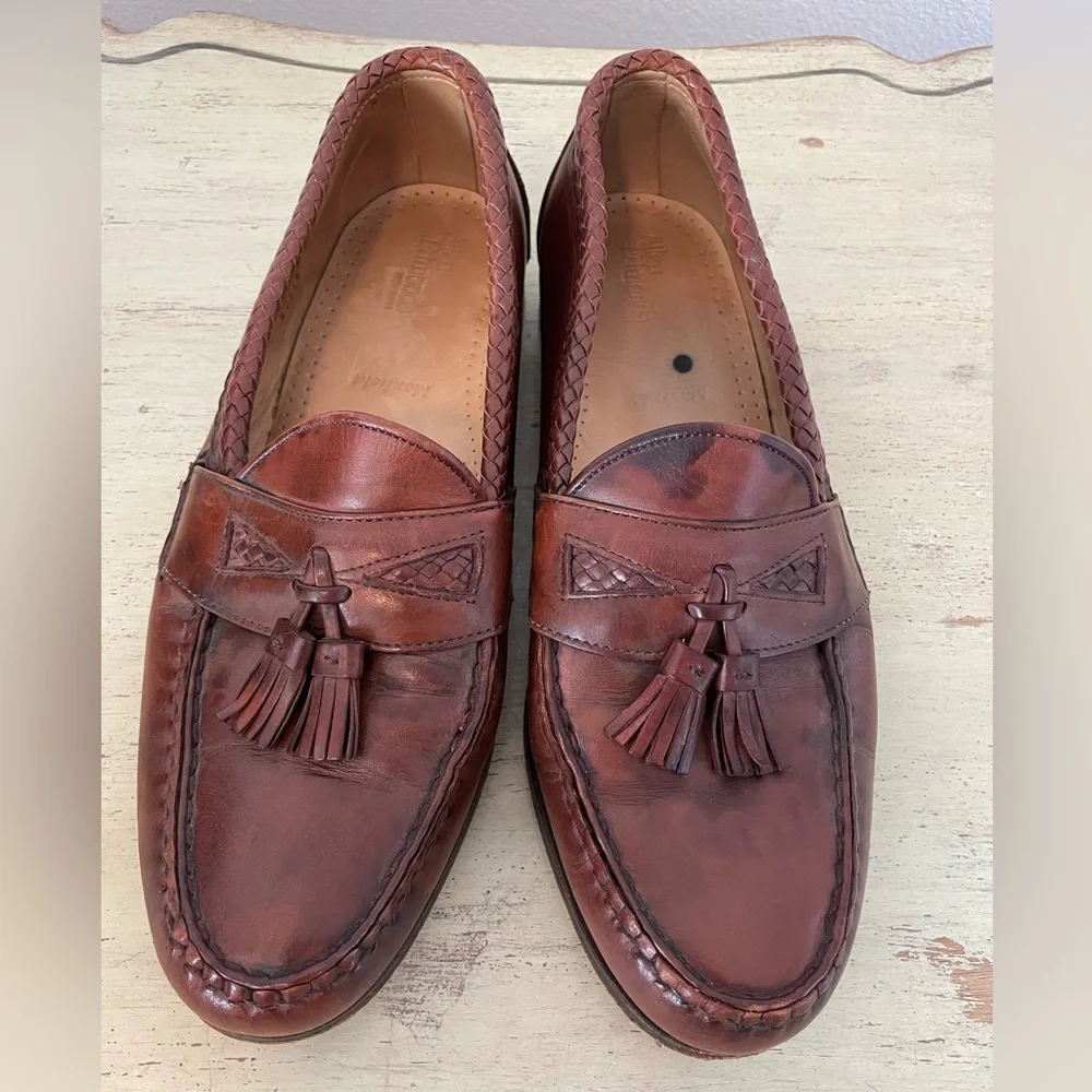 Allen Edmonds Made in USA Maxfield Tasseled Leather Loafer in Brown 12 D $275
